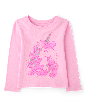 Baby And Toddler Girls Unicorn Graphic Tee