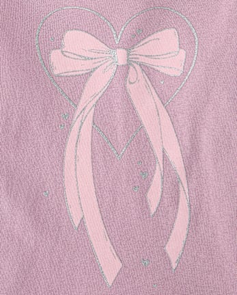Baby And Toddler Girls Bow Graphic Tee