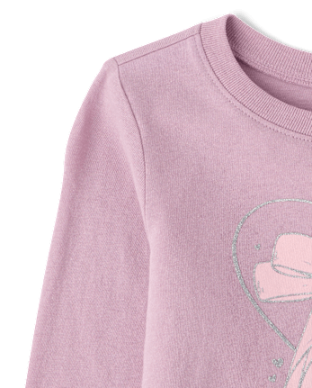 Baby And Toddler Girls Bow Graphic Tee