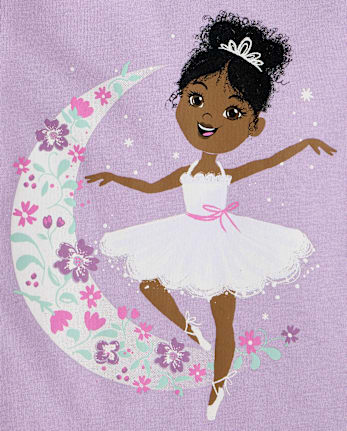 Baby And Toddler Girls Dancer Graphic Tee - ORCHID BREEZE