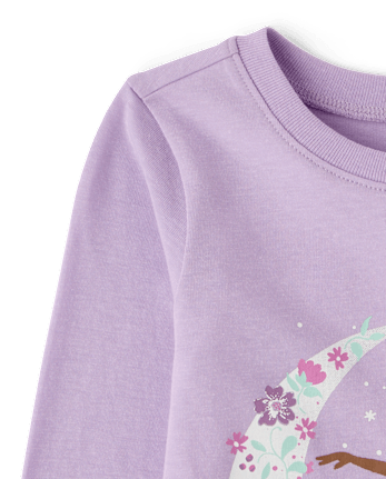 Baby And Toddler Girls Dancer Graphic Tee - ORCHID BREEZE