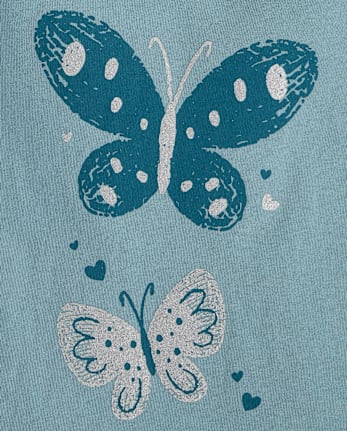 Baby And Toddler Girls Butterflies Graphic Tee