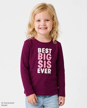 Baby And Toddler Girls Best Big Sis Ever Graphic Tee - CRAISIN