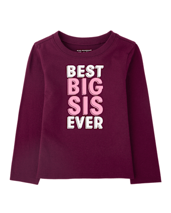 Baby And Toddler Girls Best Big Sis Ever Graphic Tee - CRAISIN
