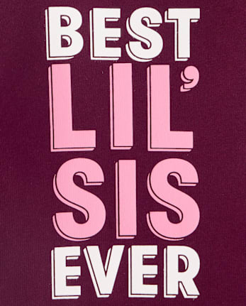 Baby And Toddler Girls Best Lil' Sis Ever Graphic Tee - CRAISIN