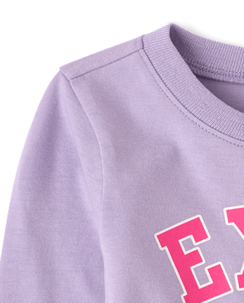 Baby And Toddler Girls Extra Graphic Tee - PETAL PURPLE