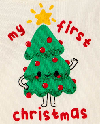 Baby My First Christmas Graphic Bodysuit - FAIR IVORY 2