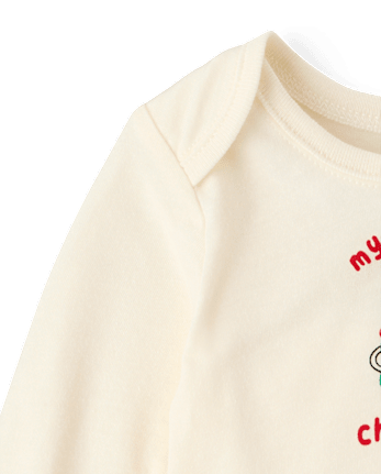 Baby My First Christmas Graphic Bodysuit - FAIR IVORY 2