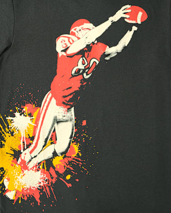 Boys Football Player Graphic Tee