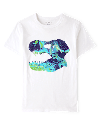 Boys Dino Skull Graphic Tee