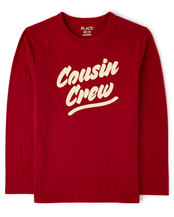 Kids Cousin Crew Graphic Tee - RED OCHRE
