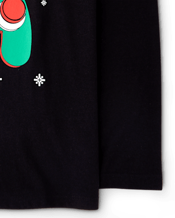 Boys Christmas Video Game Controllers Graphic Tee - BLACK