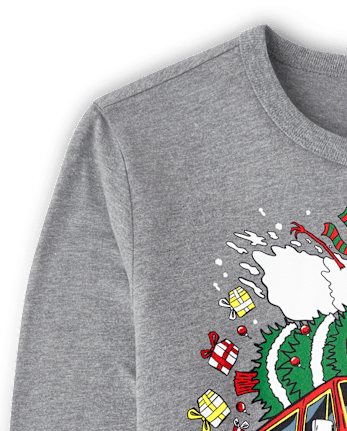 Boys Christmas Monster Truck Graphic Tee - S/D CHALKBOARD
