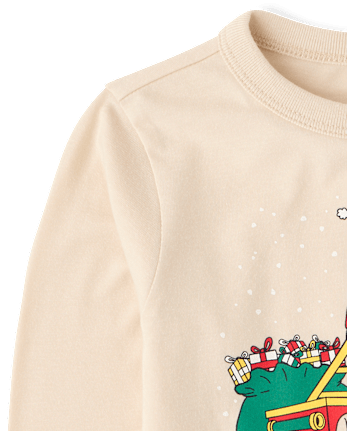 Baby And Toddler Boys Christmas Vehicle Graphic Tee - HAY STACK