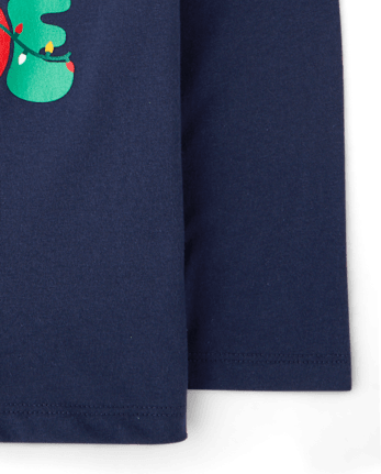 Baby And Toddler Boys Christmas Merry Dude Graphic Tee - THUNDER BLUE