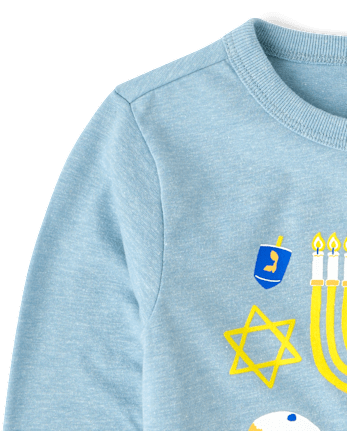 Baby And Toddler Boys Hanukkah Graphic Tee - S/D BLUE SORBET