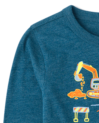 Baby And Toddler Boys Construction Vehicle Graphic Tee - S/D INK