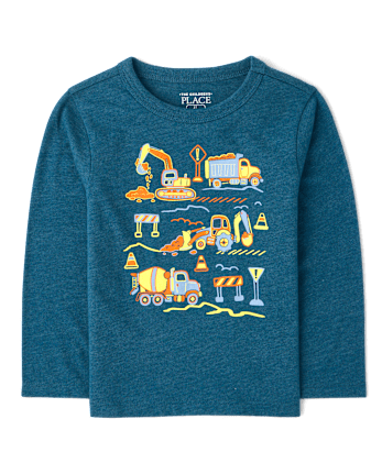 Baby And Toddler Boys Construction Vehicle Graphic Tee - S/D INK