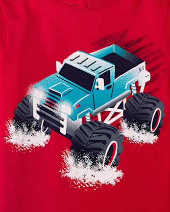 Baby And Toddler Boys Monster Truck Graphic Tee - RED GUMBALL