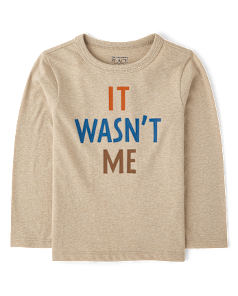Baby And Toddler Boys Wasn't Me Graphic Tee - S/D SANDWASH