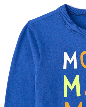 Baby And Toddler Boys Mom's Man Graphic Tee - ICE COBALT CL