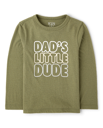 Baby And Toddler Boys Dad's Little Dude Graphic Tee