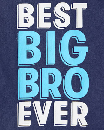 Baby And Toddler Boys Best Big Bro Ever Graphic Tee - THUNDER BLUE