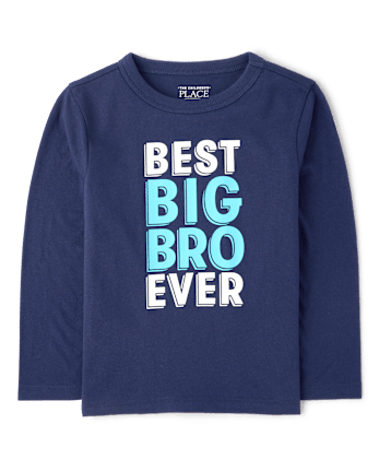 Baby And Toddler Boys Best Big Bro Ever Graphic Tee - THUNDER BLUE