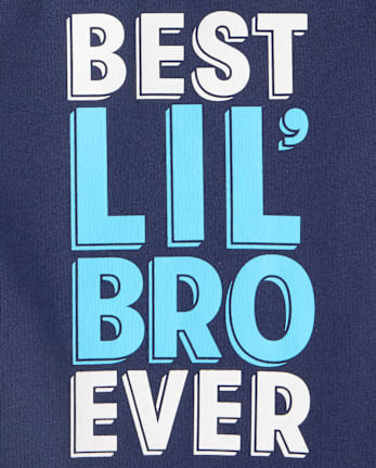 Baby And Toddler Boys Best Lil' Bro Ever Graphic Tee - THUNDER BLUE