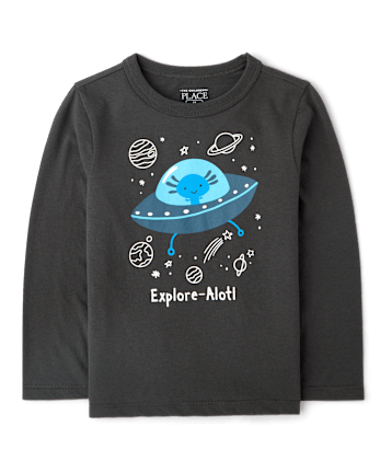 Baby And Toddler Boys Space Axolotl Graphic Tee