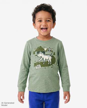 Baby And Toddler Boys Dog Graphic Tee - S/D GARDENCRESS