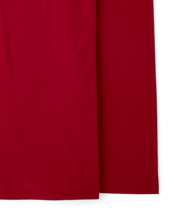 Adult Matching Family Christmas Merry Graphic Tee - RED OCHRE