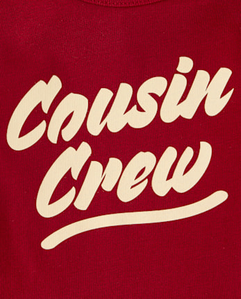 Baby Cousin Crew Graphic Bodysuit - RED OCHRE