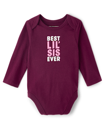 Baby Girls Best Lil' Sister Ever Graphic Bodysuit - CRAISIN