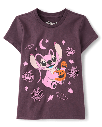 Girls Stitch™ Halloween Angel Graphic Tee