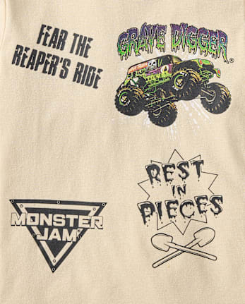 Baby And Toddler Boys Monster Jam™ Front And Back Graphic Tee