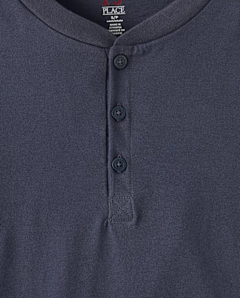 Mens Matching Family Gingerbread Cotton Henley Pajamas