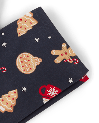 Mens Matching Family Gingerbread Cotton Henley Pajamas