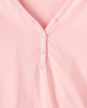 Womens Matching Family Gingerbread Cotton Henley Pajamas