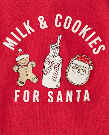 Kids Milk And Cookies Snug Fit Cotton Pajamas