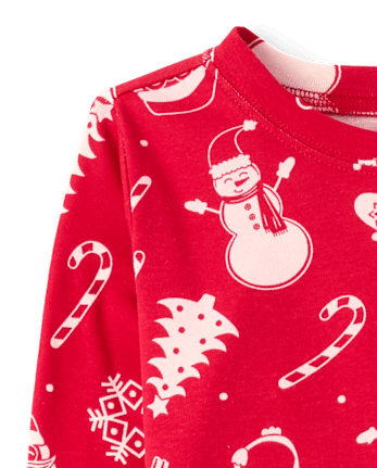 Kids Matching Family Christmas Icon Snug Fit Cotton Pajamas