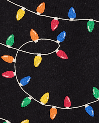 Kids Matching Family Christmas Lights Snug Fit Cotton Pajamas