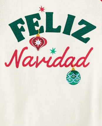 Kids Matching Family Feliz Navidad Snug Fit Cotton Pajamas - SPRUCESHAD