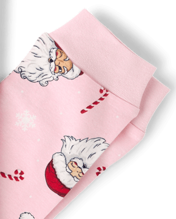Girls Matching Family Santa's Social Club Snug Fit Cotton Pajamas