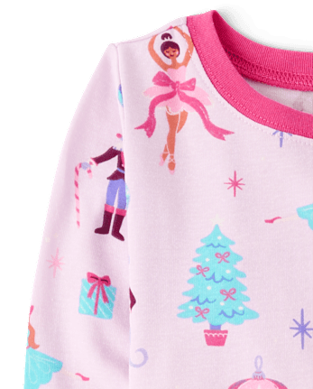 Girls Nutcracker Snug Fit Cotton Pajamas