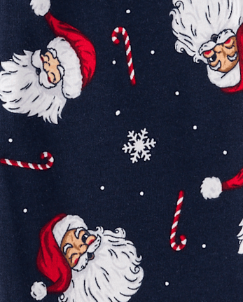 Pyjamas en coton ajustés pour garçons, assortis à ceux de la famille, inspirés du club social du Père Noël