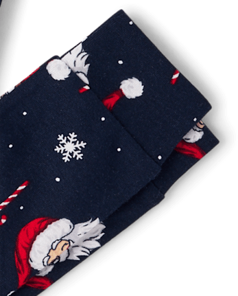 Pyjamas en coton ajustés pour garçons, assortis à ceux de la famille, inspirés du club social du Père Noël