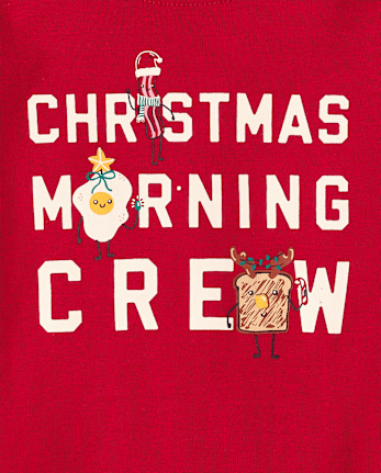 Baby And Toddler Matching Family Christmas Morning Crew Snug Fit Cotton Pajamas - HALO WHITE