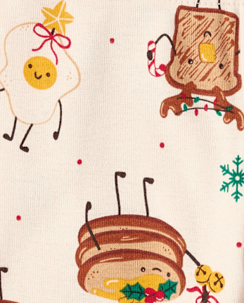 Baby And Toddler Matching Family Christmas Morning Crew Snug Fit Cotton Pajamas - HALO WHITE
