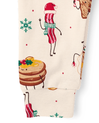 Baby And Toddler Matching Family Christmas Morning Crew Snug Fit Cotton Pajamas - HALO WHITE
